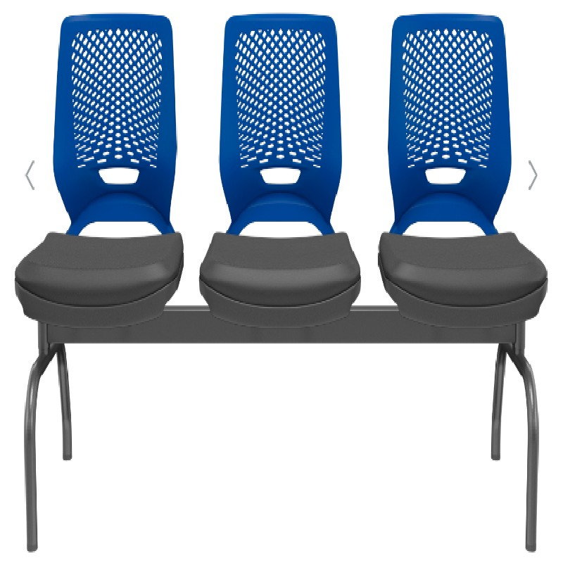 Cadeiras Longarinas 3 Lugares Joinville Boehmerwald - Longarinas para Recepção de Clínicas