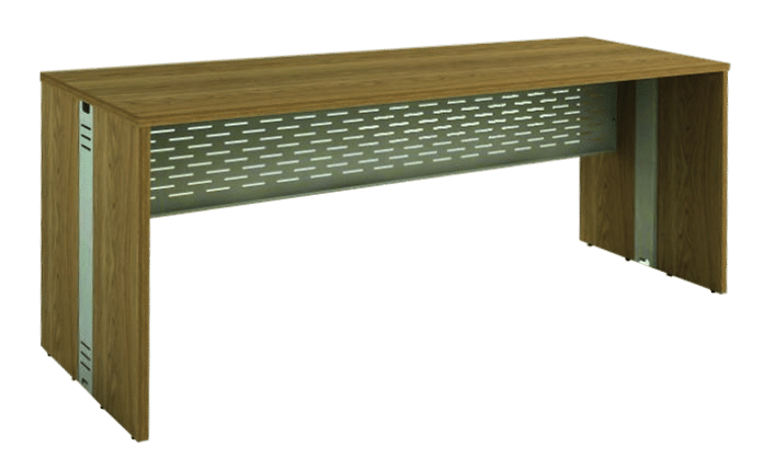 Mesa Reta com Frontal Aço Perfurado Attuale