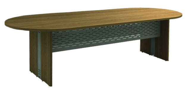 Mesa de Reunião Oval com Frontal Aço Attuale