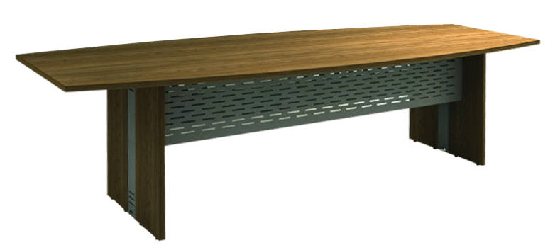 Mesa de Reunião Semi-Oval com Frontal Aço Attuale