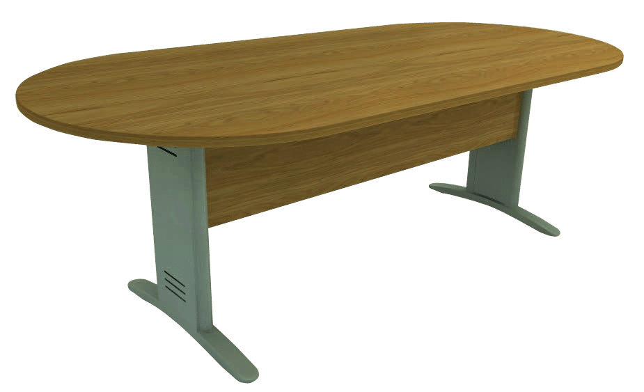 Mesa de Reunião Oval com Frontal BP Imperia Premium