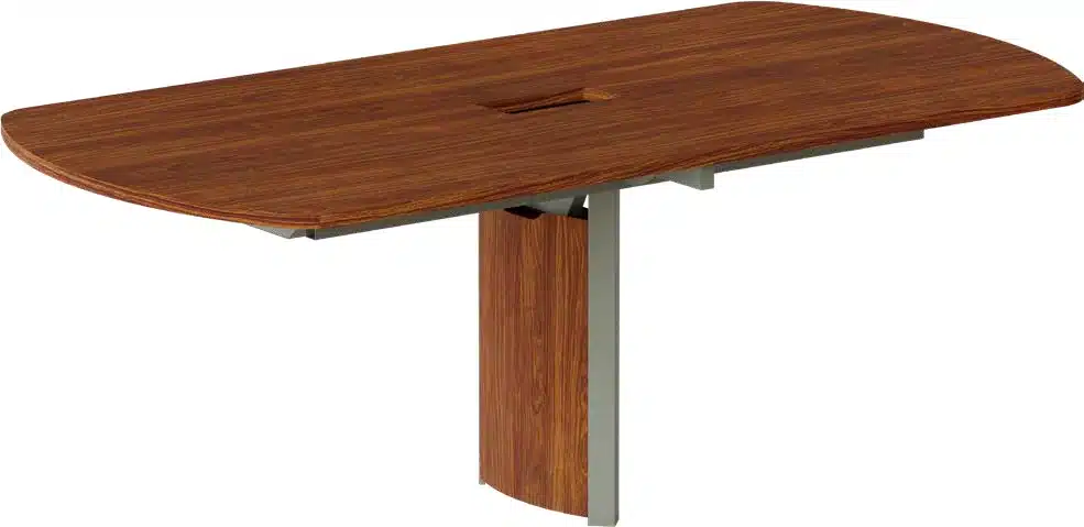 Mesa de Reunião Modular 2 Tampos - 1 Rasgo e 1 Pé Central VIO