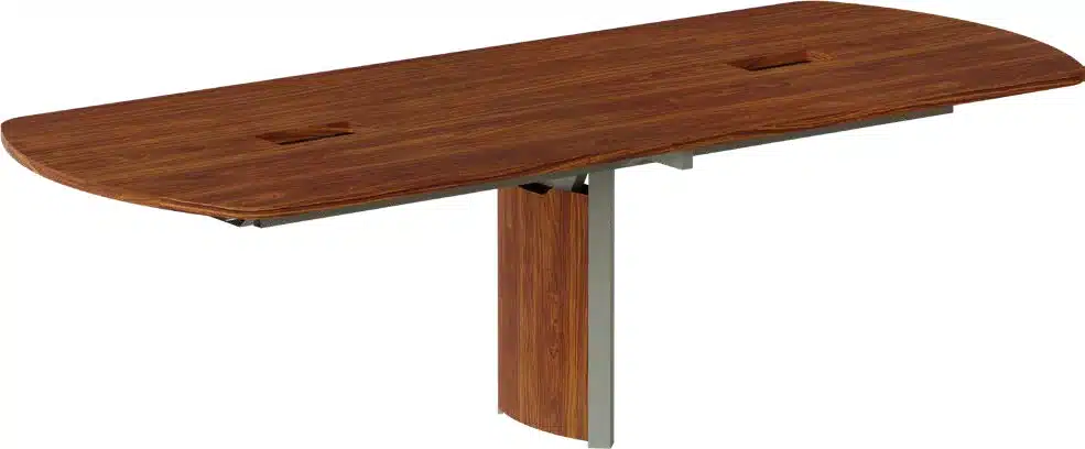 Mesa de Reunião Modular 2 Tampos - 2 Rasgos e 1 Pé Central VIO