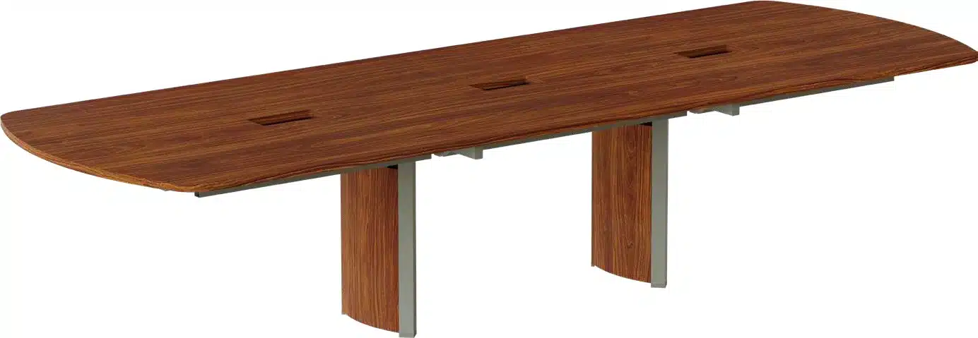 Mesa de Reunião Modular 2 Tampos - 3 Rasgos e 2 Pés Centrais VIO