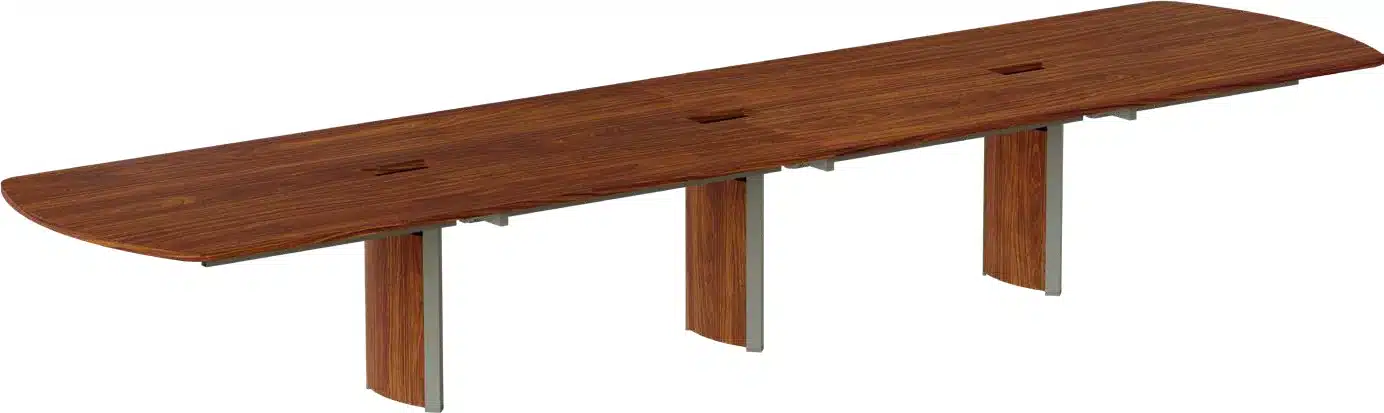 Mesa de Reunião Modular 2 Tampos - 3 Rasgos e 3 Pés Centrais VIO