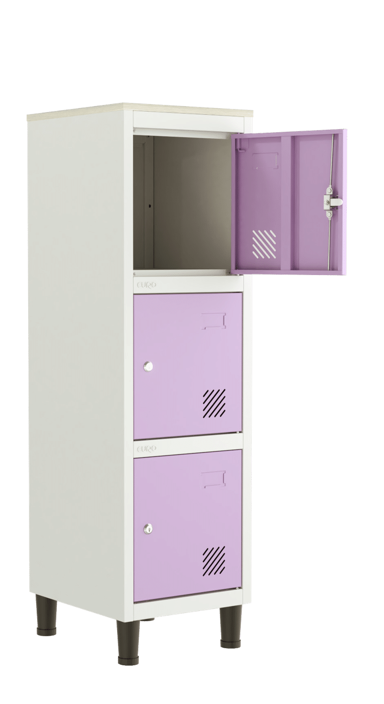Mini Locker com Fechadura Euro - Linha Aço
