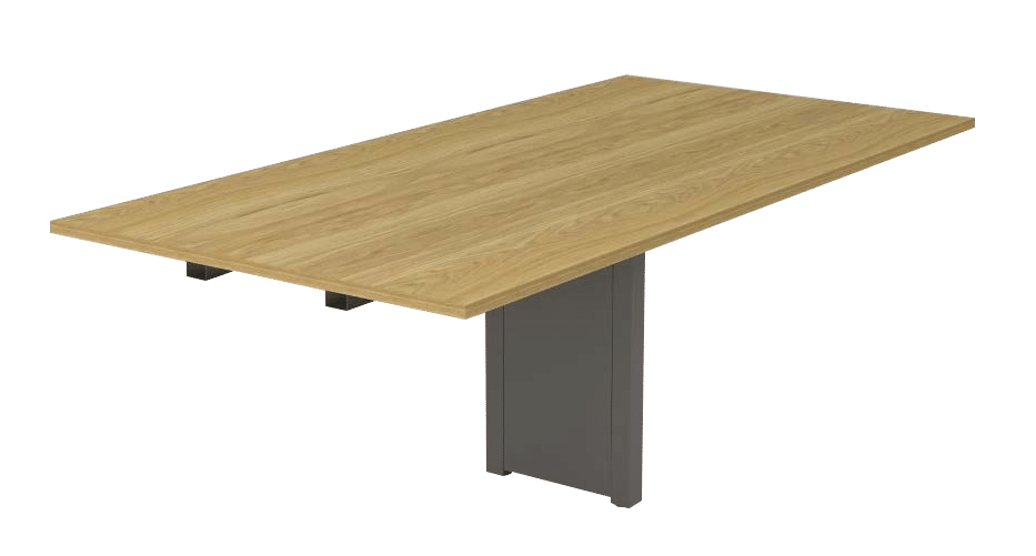 Mesa de Reunião com Pé Central sem Rasgo e Travessa Longa Workpro